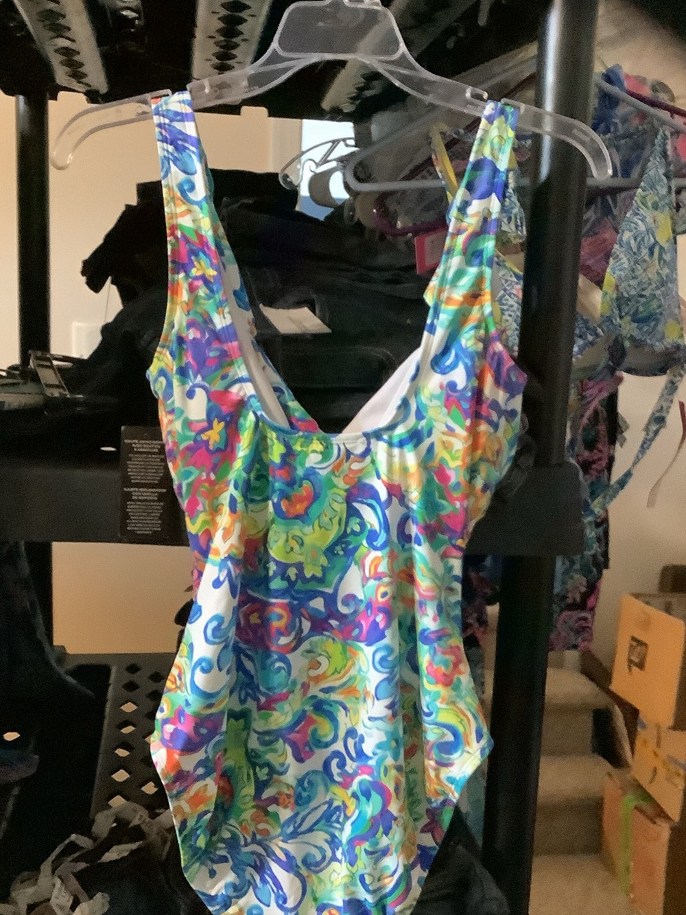 Lauren Ralph Lauren Multicolor Floral Ruffle One-Piece Swimsuit,8 - Picture 7 of 11
